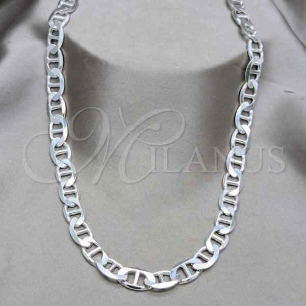 Sterling Silver Necklace — Basic Necklace Mariner Design Polished 04. Gauge Thickness — main product view — SKU 159969 | Plata 925 collar — básico Necklace Mariner diseño pulido 04. Gauge Thickness — SKU 159969