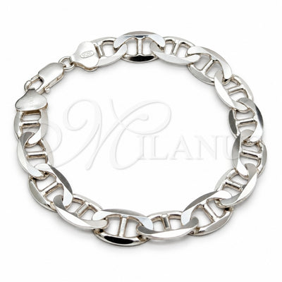 Sterling Silver Basic Bracelet, Mariner Design, Polished, Silver Finish, 03.433.0011.08 (250 Gauge, Thickness for wholesale, main product view