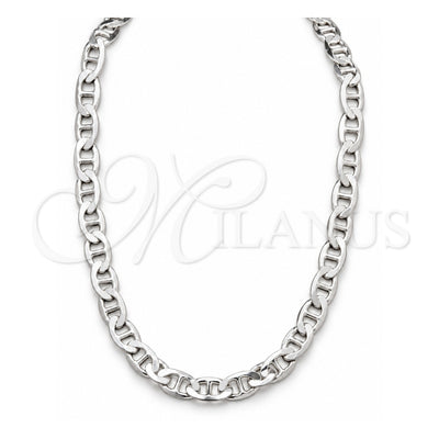 Sterling Silver Basic Necklace, Mariner Design, Polished, Silver Finish, 04.433.0012.26 (200 Gauge, Thickness, 26 Inches Length)