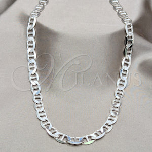 Sterling Silver Necklace — Basic Necklace Mariner Design Polished 04. Gauge Thickness — main product view — SKU 159972 | Plata 925 collar — básico Necklace Mariner diseño pulido 04. Gauge Thickness — SKU 159972