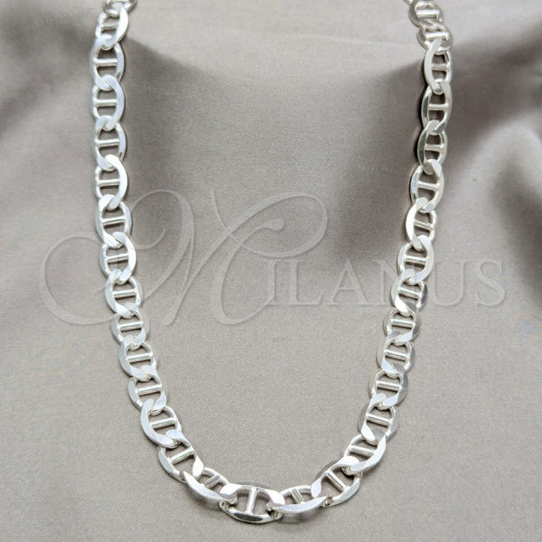 Sterling Silver Basic Necklace, Mariner Design, Polished, Silver Finish, 04.433.0012.23