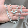 Sterling Silver Basic Necklace, Mariner Design, Polished, Silver Finish, 04.433.0012.23 (200 Gauge, Thickness, 24 Inches Length)