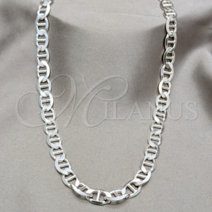 Sterling Silver Necklace — Basic Necklace Mariner Design Polished 04. Gauge Thickness — main product view — SKU 159973 | Plata 925 collar — básico Necklace Mariner diseño pulido 04. Gauge Thickness — SKU 159973