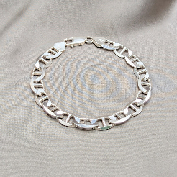 Sterling Silver Basic Bracelet, Mariner Design, Polished, Silver Finish, 03.433.0012.08