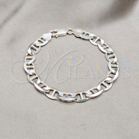 Sterling Silver Basic Bracelet, Mariner Design, Polished, Silver Finish, 03.433.0012.08