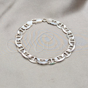 Sterling Silver Bracelet — Basic Bracelet Mariner Design Polished 03. Gauge Thickness — main product view — SKU 159974 | Plata 925 brazalete — básico Bracelet Mariner diseño pulido 03. Gauge Thickness — SKU 159974