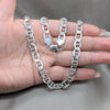 Sterling Silver Basic Necklace, Mariner Design, Polished, Silver Finish, 04.433.0013.26 (180 Gauge, 08 MM Thickness, 26 Inches Length)