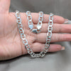 Sterling Silver Basic Necklace, Mariner Design, Polished, Silver Finish, 04.433.0013.26 (180 Gauge, 08 MM Thickness, 26 Inches Length)