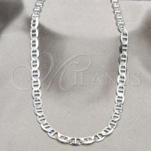 Sterling Silver Necklace — Basic Necklace Mariner Design Polished 04. Gauge 08 — main product view — SKU 159976 | Plata 925 collar — básico Necklace Mariner diseño pulido 04. Gauge 08 — SKU 159976