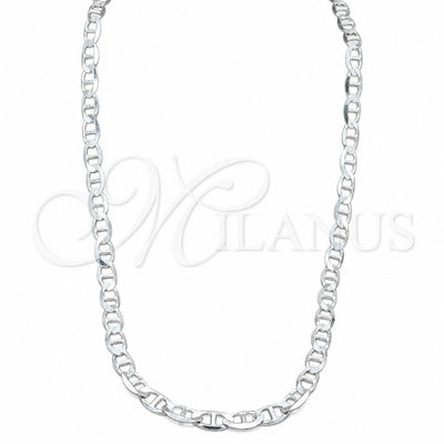 Sterling Silver Basic Necklace, Mariner Design, Polished, Silver Finish, 04.433.0014.24 (150 Gauge, Thickness for wholesale, main product view