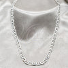 Sterling Silver Basic Necklace, Mariner Design, Polished, Silver Finish, 04.433.0014.22 (150 Gauge, Thickness, 22 Inches Length)
