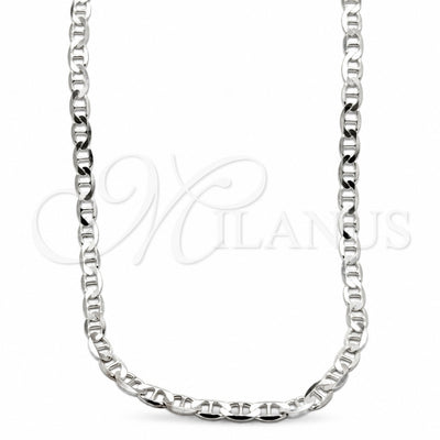 Sterling Silver Basic Necklace, Mariner Design, Polished, Silver Finish, 04.433.0014.22 (150 Gauge, Thickness for wholesale, main product view