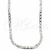 Sterling Silver Basic Necklace, Mariner Design, Polished, Silver Finish, 04.433.0014.22 (150 Gauge, Thickness, 22 Inches Length)