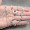 Sterling Silver Basic Necklace, Mariner Design, Polished, Silver Finish, 04.433.0015.24 (120 Gauge, Thickness, 24 Inches Length)