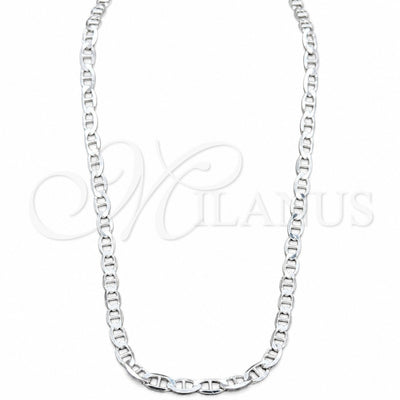 Sterling Silver Basic Necklace, Mariner Design, Polished, Silver Finish, 04.433.0015.22 (120 Gauge, Thickness for wholesale, main product view