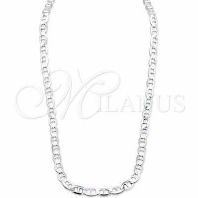 Sterling Silver Basic Necklace, Mariner Design, Polished, Silver Finish, 04.433.0015.20 (120 Gauge, Thickness for wholesale, main product view