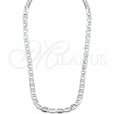 Sterling Silver Basic Necklace, Mariner Design, Polished, Silver Finish, 04.433.0015.18 (120 Gauge, Thickness for wholesale, main product view
