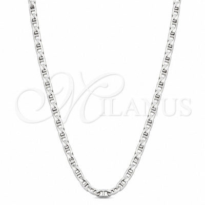 Sterling Silver Basic Necklace, Mariner Design, Polished, Silver Finish, 04.433.0016.16 (100 Gauge, Thickness for wholesale, main product view