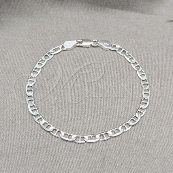 Sterling Silver Basic Bracelet, Mariner Design, Polished, Silver Finish, 03.433.0016.07