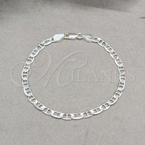 Sterling Silver Basic Bracelet, Mariner Design, Polished, Silver Finish, 03.433.0016.07