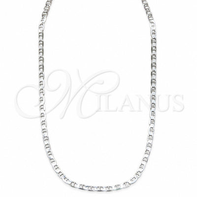 Sterling Silver Basic Necklace, Mariner Design, Polished, Silver Finish, 04.433.0017.16 (0.80 Gauge, Thickness for wholesale, main product view