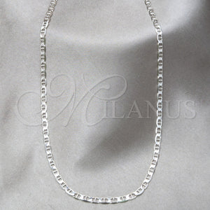 Sterling Silver Necklace — Basic Necklace Mariner Design Polished 04. 0.80 Gauge — main product view — SKU 160000 | Plata 925 collar — básico Necklace Mariner diseño pulido 04. 0.80 Gauge — SKU 160000