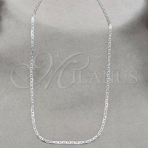 Sterling Silver Basic Necklace, Mariner Design, Polished, Silver Finish, 04.433.0019.16