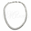 Sterling Silver Basic Anklet, Pave Cuban Design, Diamond Cutting Finish, Silver Finish, 03.431.0009.10 (120 Gauge, Thickness, 10 Inches Length)