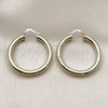Oro Laminado Medium Hoop, Gold Filled Style Hollow Design, Diamond Cutting Finish, Golden Finish, 02.170.0309.40