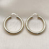 Oro Laminado Medium Hoop, Gold Filled Style Hollow Design, Diamond Cutting Finish, Golden Finish, 02.170.0309.40