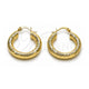 Oro Laminado Small Hoop, Gold Filled Style Hollow Design, Diamond Cutting Finish, Golden Finish, 02.170.0310.25