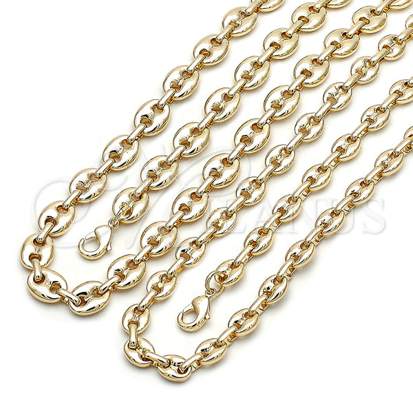 Gold Filled Bracelet — Necklace and Bracelet Puff Mariner Design Polished 06.63. — alternate product view — SKU 160110 | Oro Laminado brazalete — Necklace and Bracelet Puff Mariner diseño pulido 06.63. — SKU 160110