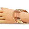 Oro Laminado Semanario Bangle, Gold Filled Style Polished, Golden Finish, 07.63.0207.05.5