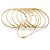 Oro Laminado Semanario Bangle, Gold Filled Style Polished, Golden Finish, 07.63.0207.05.5