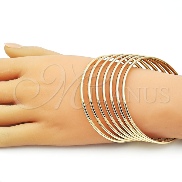 Gold Filled Jewelry — Semanario Bangle Polished 07. 03 MM Thickness Size — alternate product view — SKU 160113 | Oro Laminado joyería — Semanario Bangle pulido 07. 03 MM Thickness Size — SKU 160113