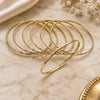 Oro Laminado Semanario Bangle, Gold Filled Style Polished, Golden Finish, 07.298.0001.05.5 (03 MM Thickness, Size 5 (2.50 Diameter))