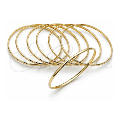 Oro Laminado Semanario Bangle, Gold Filled Style Polished, Golden Finish, 07.298.0001.05.5 (03 MM Thickness, Size 5 (2.50 Diameter))