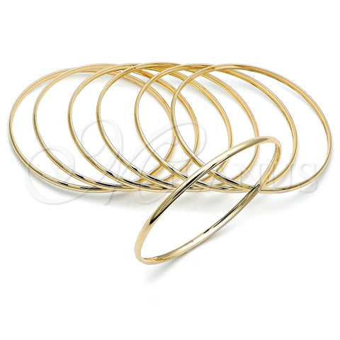 Oro Laminado Semanario Bangle, Gold Filled Style Polished, Golden Finish, 07.298.0001.05.5 (03 MM Thickness, Size 5 (2.50 Diameter))