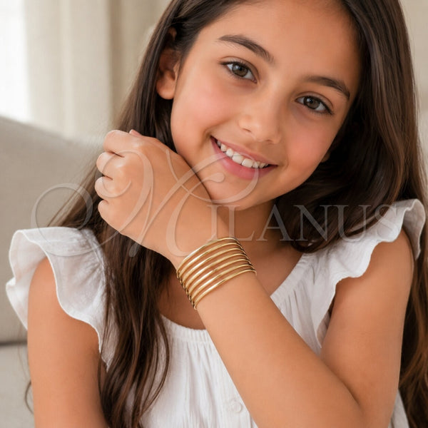 Oro Laminado Semanario Bangle, Gold Filled Style Polished, Golden Finish, 5.232.002.02 (Thickness, Size 2 (1.75 Diameter))