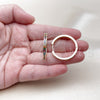 Oro Laminado Huggie Hoop, Gold Filled Style with Multicolor Cubic Zirconia, Polished, Golden Finish, 02.195.0297.3.30