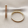 Oro Laminado Huggie Hoop, Gold Filled Style with Garnet Cubic Zirconia, Polished, Golden Finish, 02.195.0300.2.30