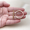 Oro Laminado Huggie Hoop, Gold Filled Style with Garnet Cubic Zirconia, Polished, Golden Finish, 02.195.0300.2.30