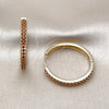 Oro Laminado Huggie Hoop, Gold Filled Style with Garnet Cubic Zirconia, Polished, Golden Finish, 02.195.0300.2.30