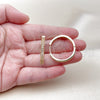 Oro Laminado Huggie Hoop, Gold Filled Style with Pink Cubic Zirconia, Polished, Golden Finish, 02.195.0300.5.30