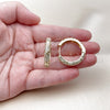 Oro Laminado Huggie Hoop, Gold Filled Style with White Cubic Zirconia, Polished, Golden Finish, 02.195.0355.30