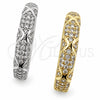 Oro Laminado Huggie Hoop, Gold Filled Style with White Cubic Zirconia, Polished, Golden Finish, 02.195.0355.30