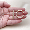 Oro Laminado Huggie Hoop, Gold Filled Style with White Cubic Zirconia, Polished, Golden Finish, 02.195.0356.30
