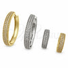 Oro Laminado Huggie Hoop, Gold Filled Style with White Cubic Zirconia, Polished, Golden Finish, 02.195.0356.30