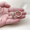 Oro Laminado Huggie Hoop, Gold Filled Style with White Cubic Zirconia, Polished, Golden Finish, 02.283.0262.25