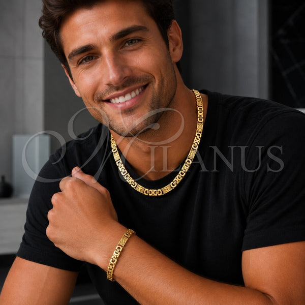 Stainless Steel Bracelet — Necklace and Bracelet Infinite Design Polished 06. — alternate product view — SKU 160148 | Acero Inoxidable brazalete — Necklace and Bracelet Infinite diseño pulido 06. — SKU 160148